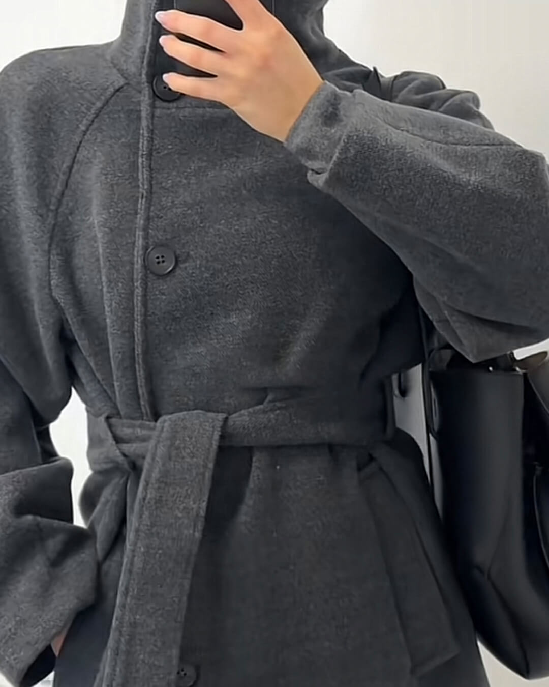 ZEYA - Arielle High Collar Long Belted Coat
