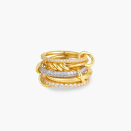 Bague empilée cinq fois Aurélie Radiant Zirconia