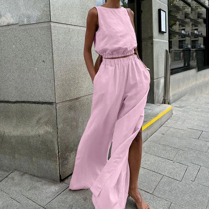 ZEYA - Ava Cotton Linen Two-Piece Set