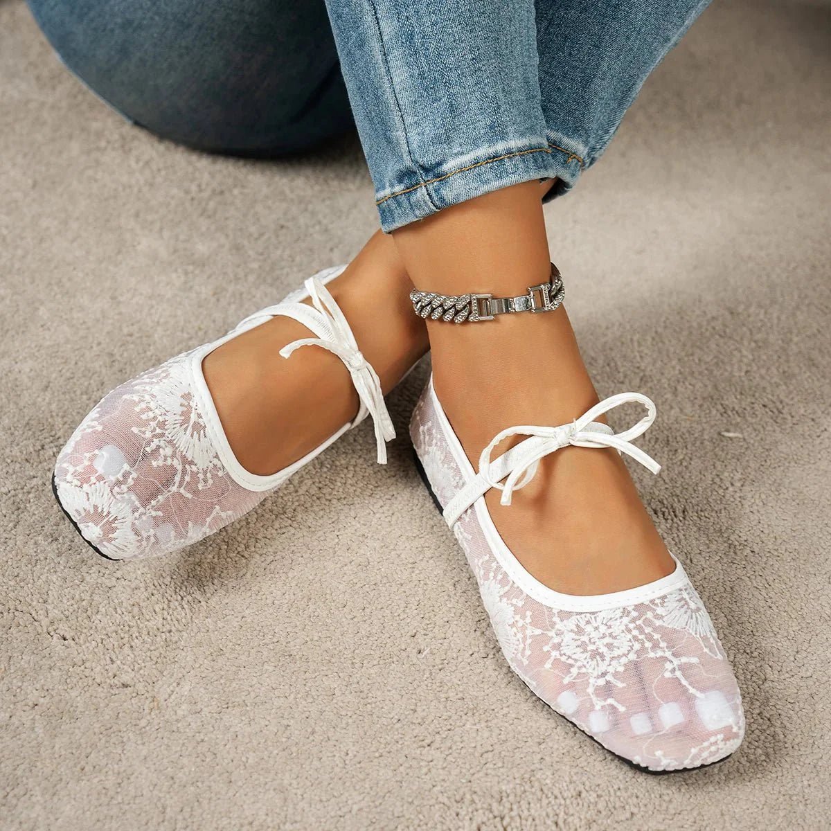 ZEYA - Beatrice Mesh Ballet Flats