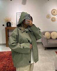 Adelmira Kapuzen-Windbreaker-Jacke