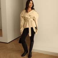 Bellina Kurzer Trenchcoat mit Gürtel