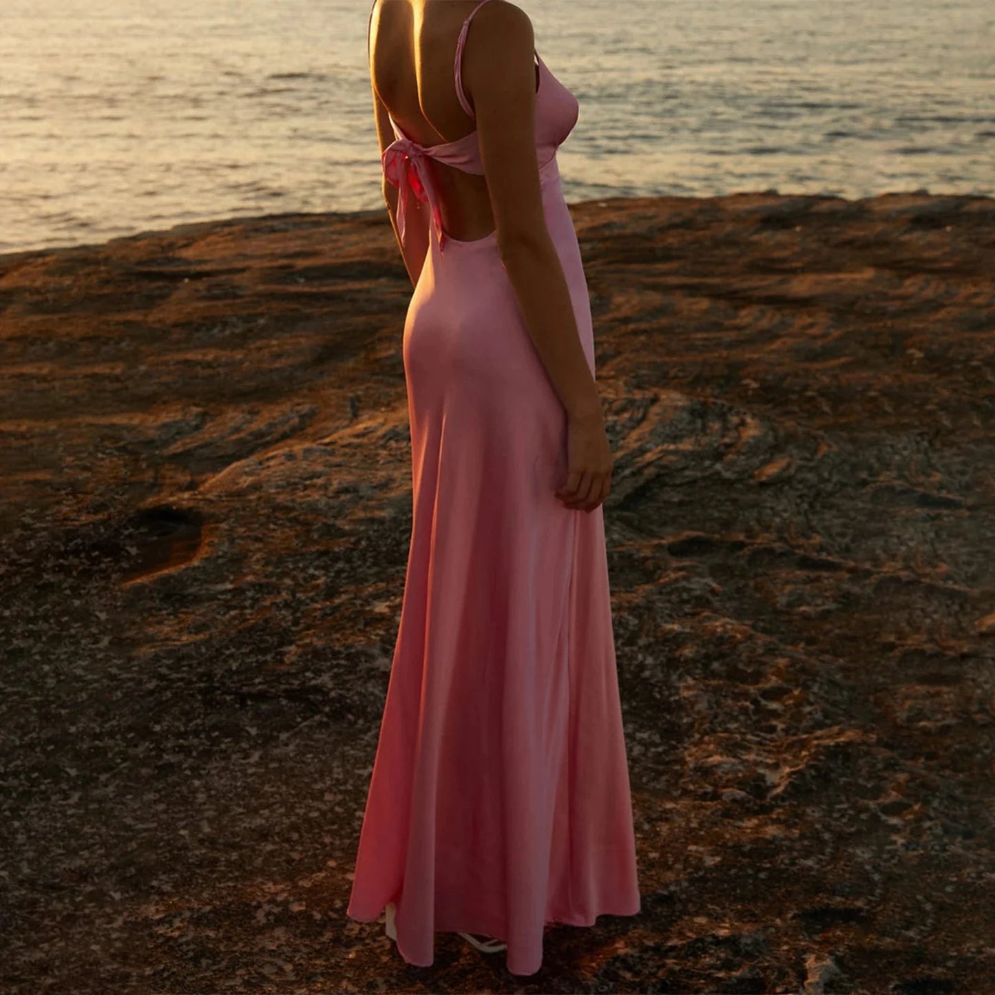 ZEYA - Bianca Backless Tie - Front Cami Dress