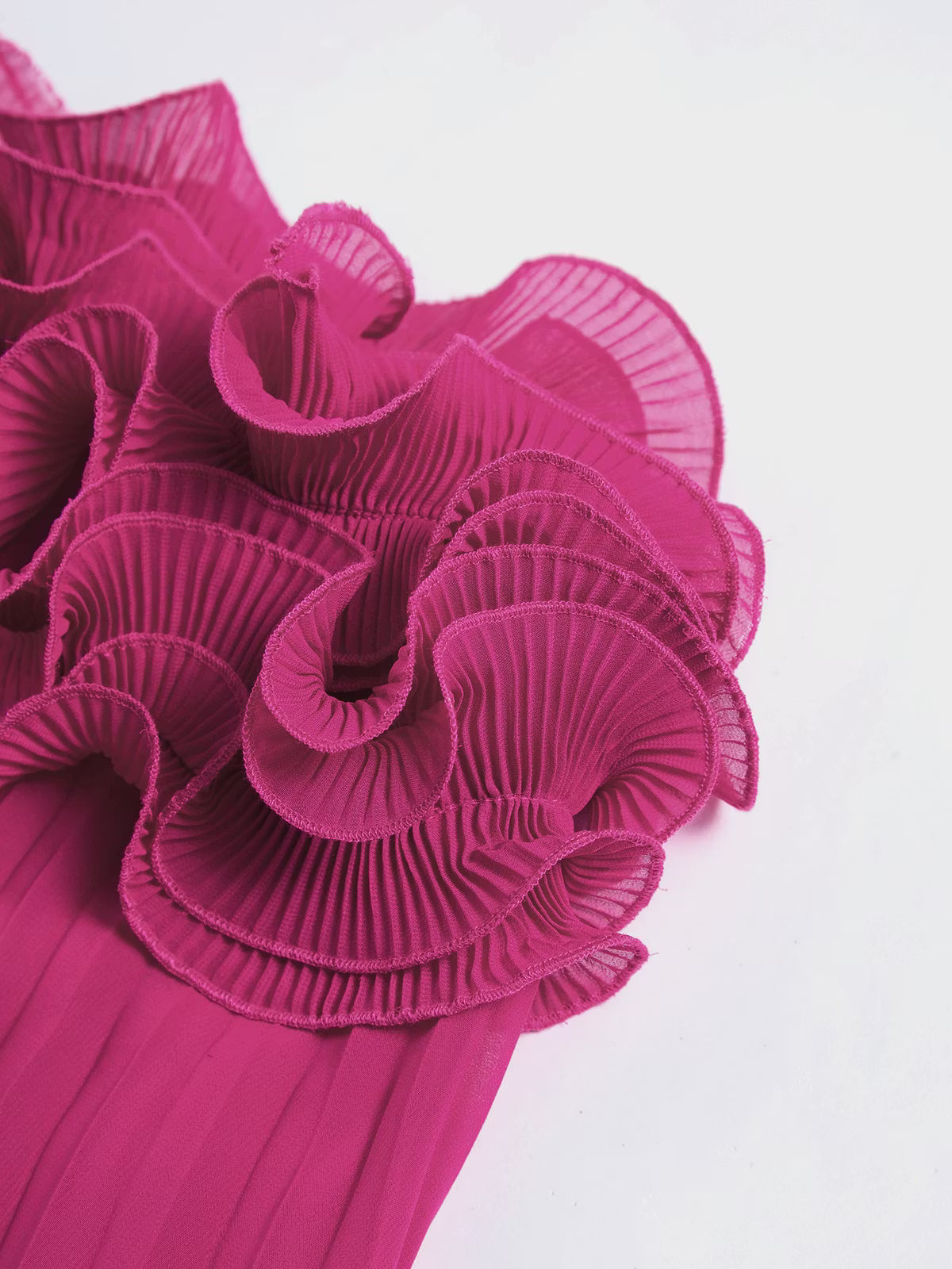Bianca tulle plissettato con roselline abito tube