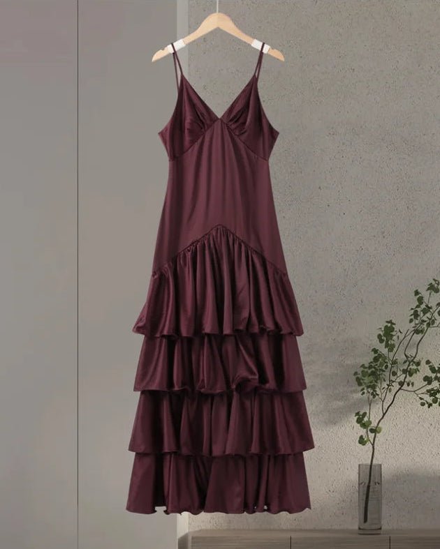 ZEYA - Blaire Ruffled Sling Evening Dress