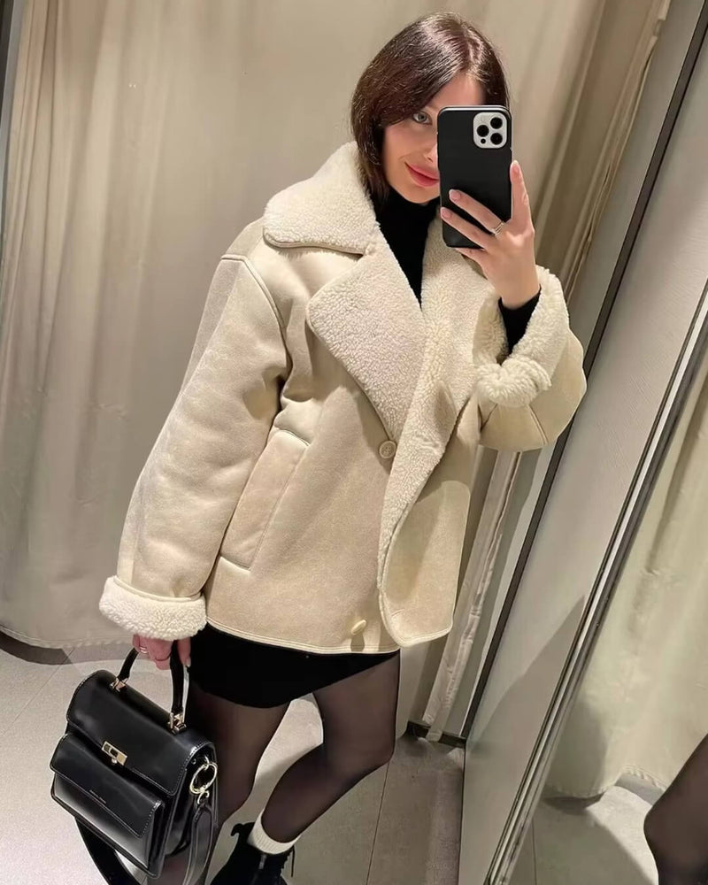ZEYA - Blythe Sherpa Faux Leather Jacket