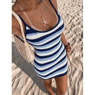 Robe courte rayée Calla
