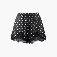 Camille Satin-Mini-Shorts mit Polka Dots