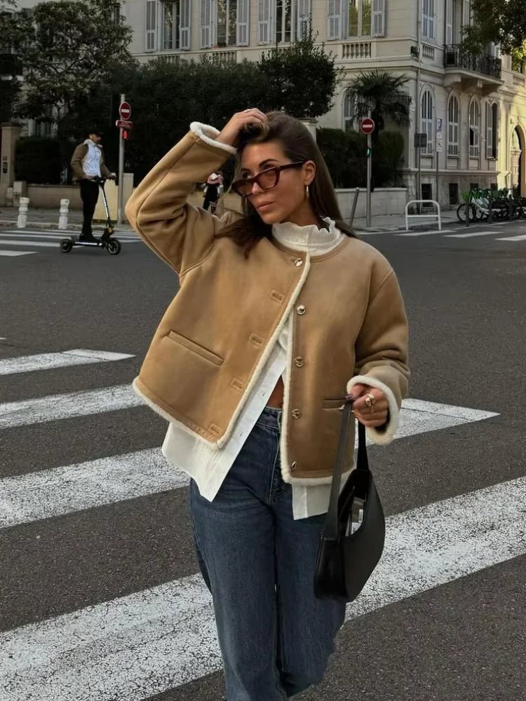 ZEYA - Candace Faux Fur Suede Coat