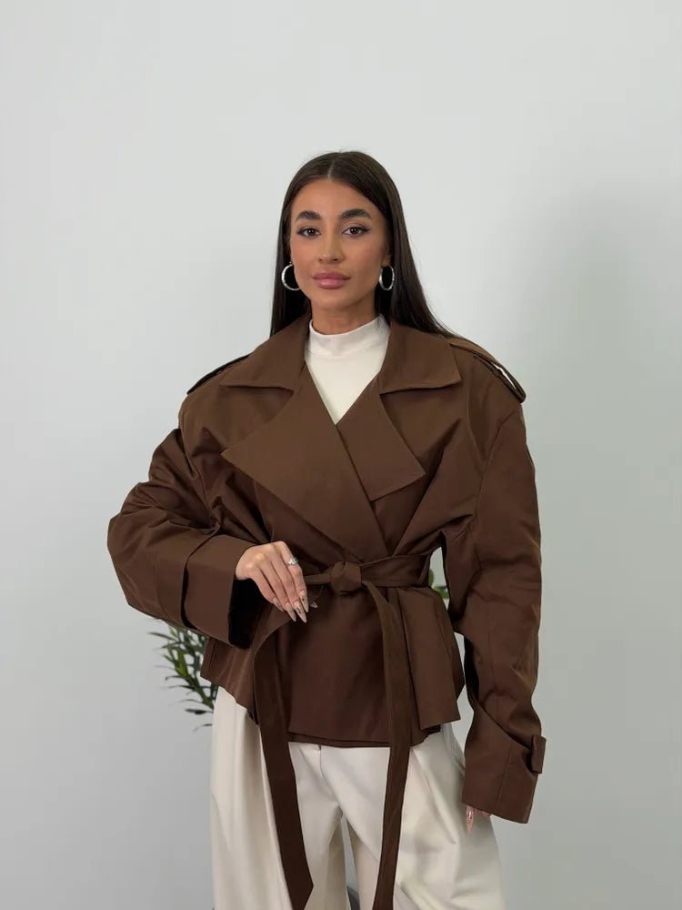 ZEYA - Candice Cropped Trench Coat