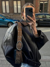 Carlyn Vegane Lederjacke