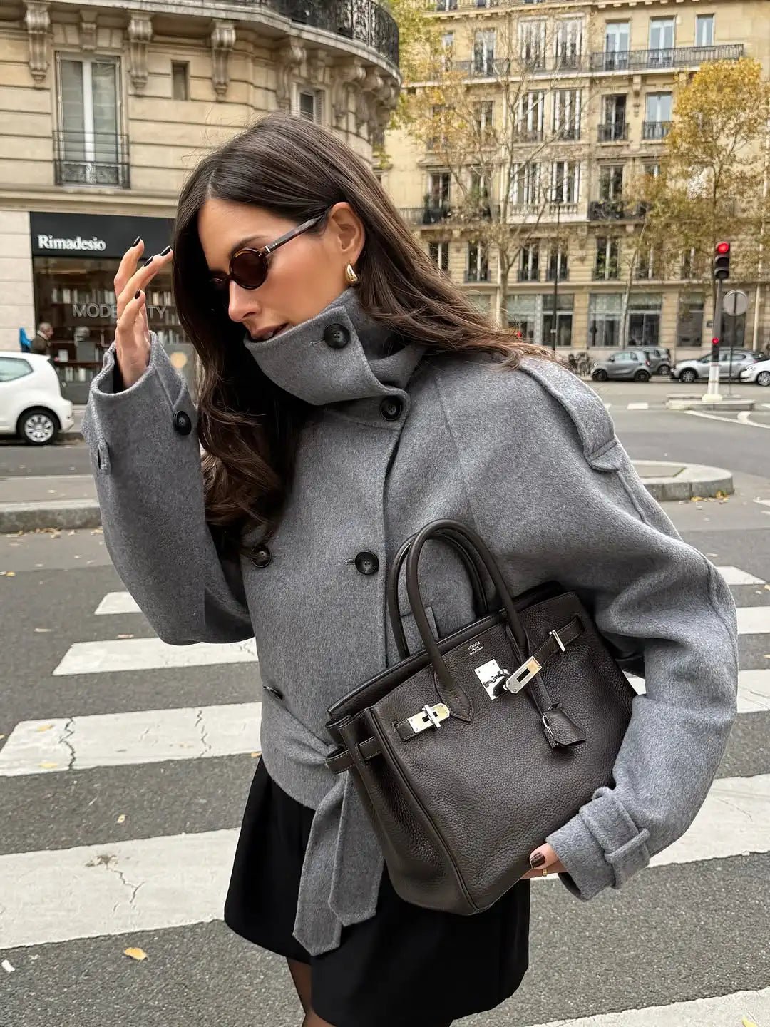 ZEYA - Carmen Double-Breasted Turtleneck Coat
