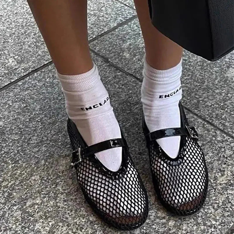 ZEYA - Cassia Mesh Ballet Flats