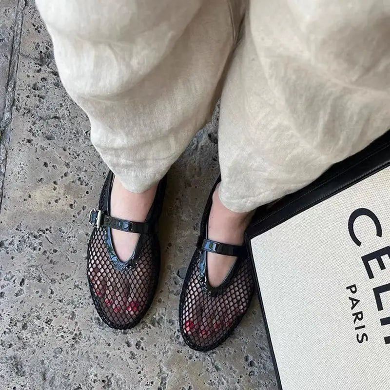 ZEYA - Cassia Mesh Ballet Flats