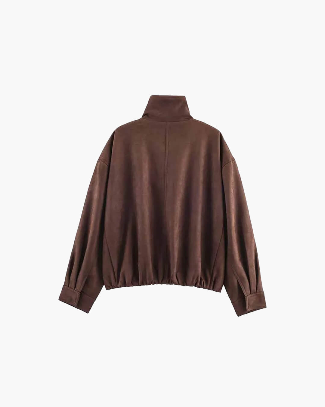 ZEYA - Celia Stand Collar Suede Jacket