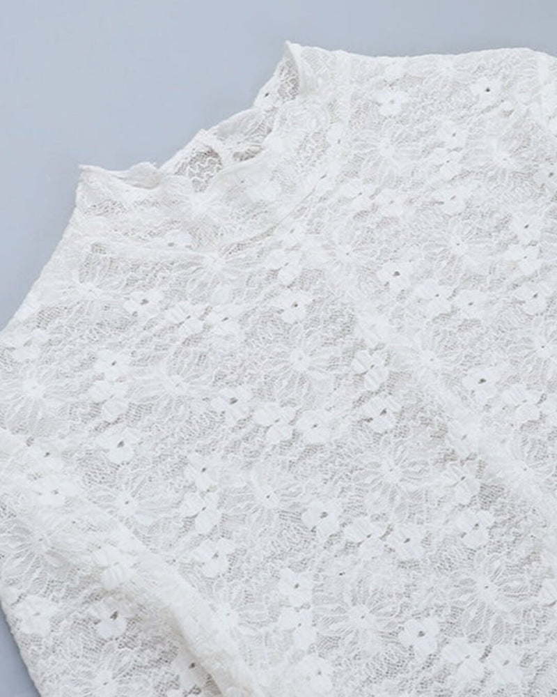 ZEYA - Chantal Sheer Lace Mini Dress