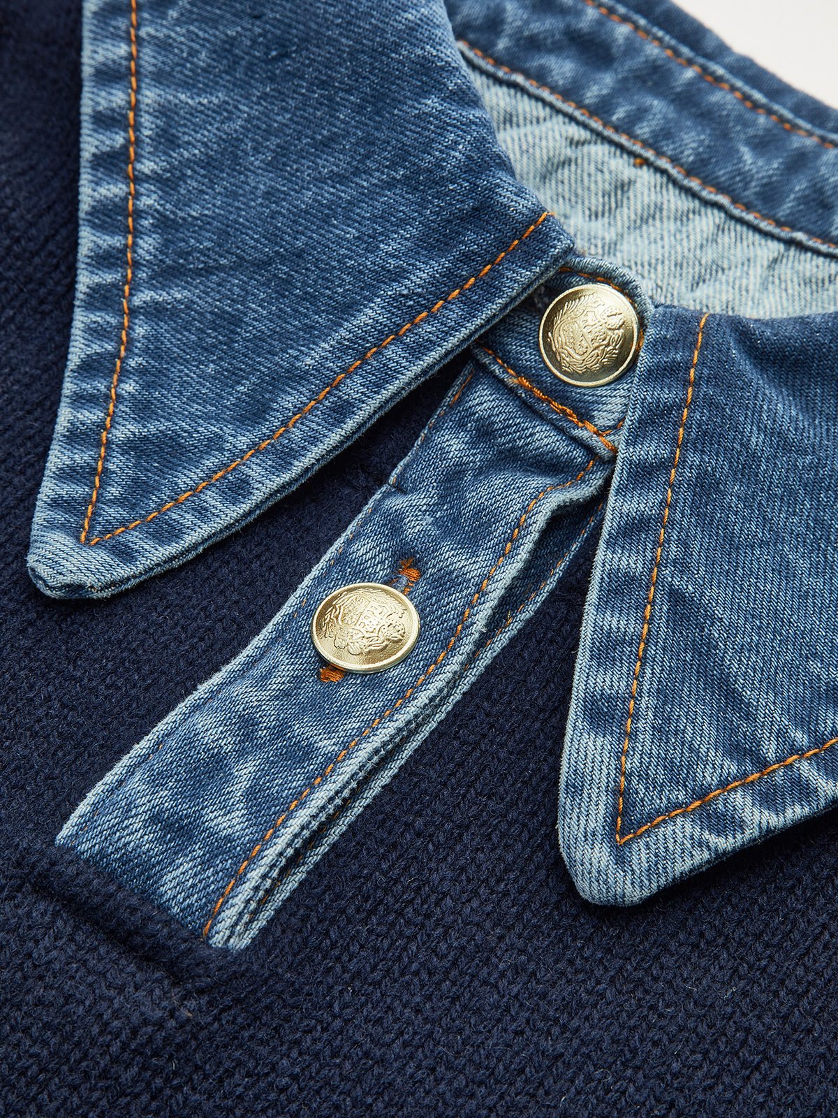 ZEYA - Claire Denim Collar Sweater