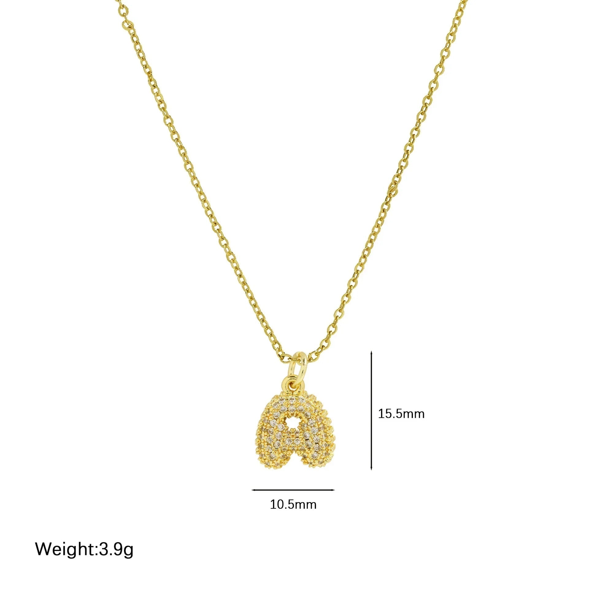 ZEYA - Claire Small Bubble Initial Necklace