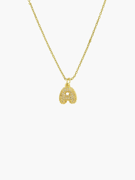ZEYA - Claire Small Bubble Initial Necklace