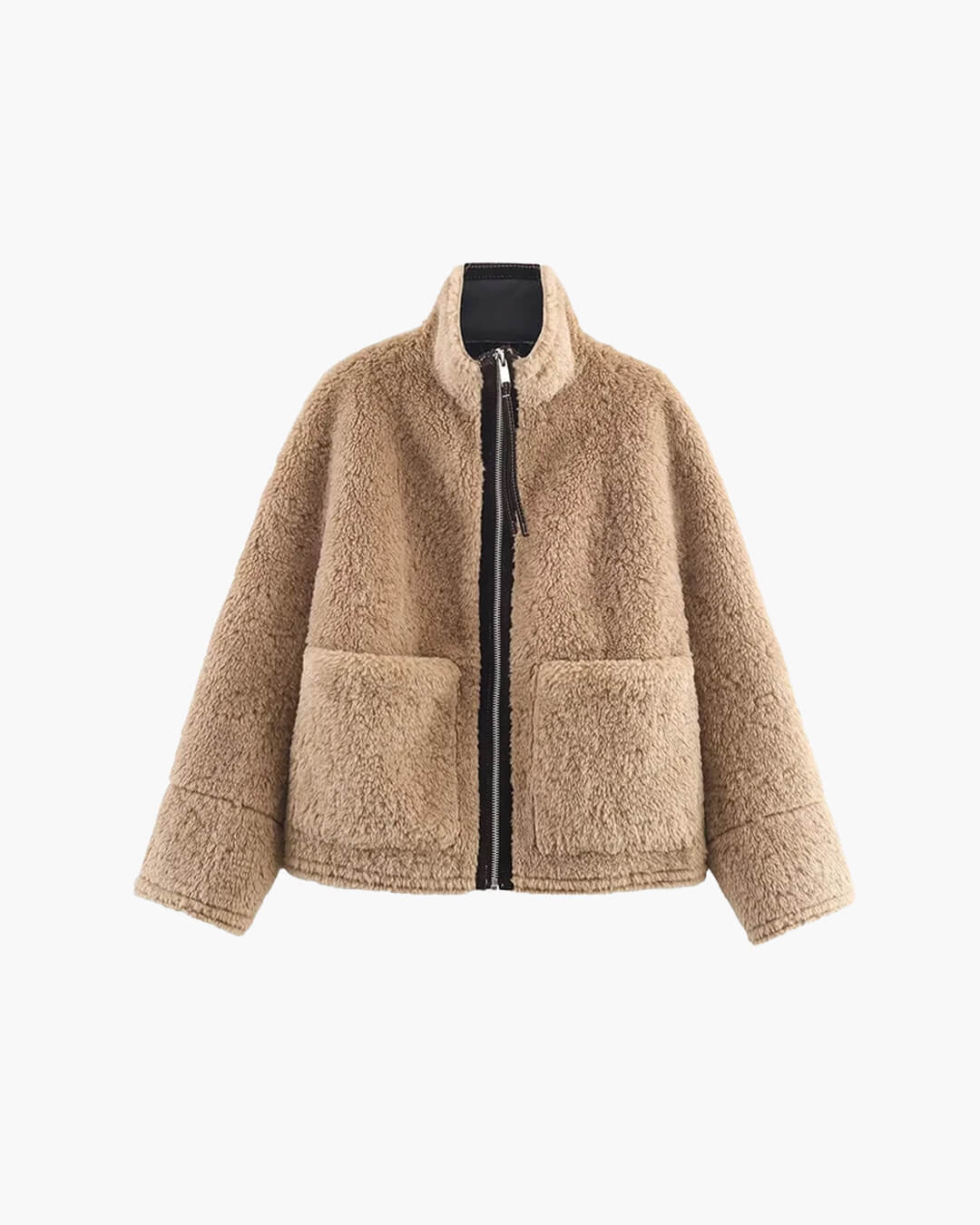 ZEYA - Clara Stand Collar Faux Fur Jacket