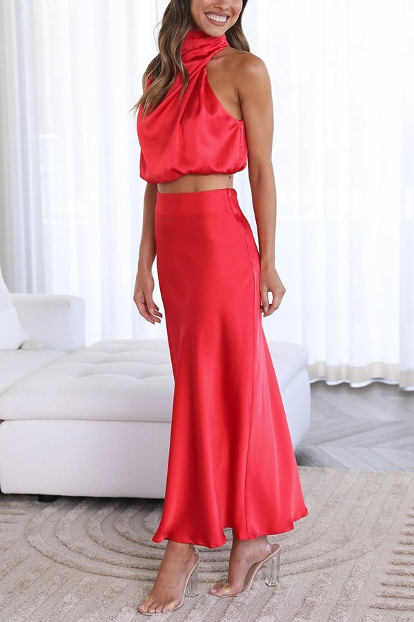 ZEYA - Coralie Two - Piece Satin Wedding Guest Set