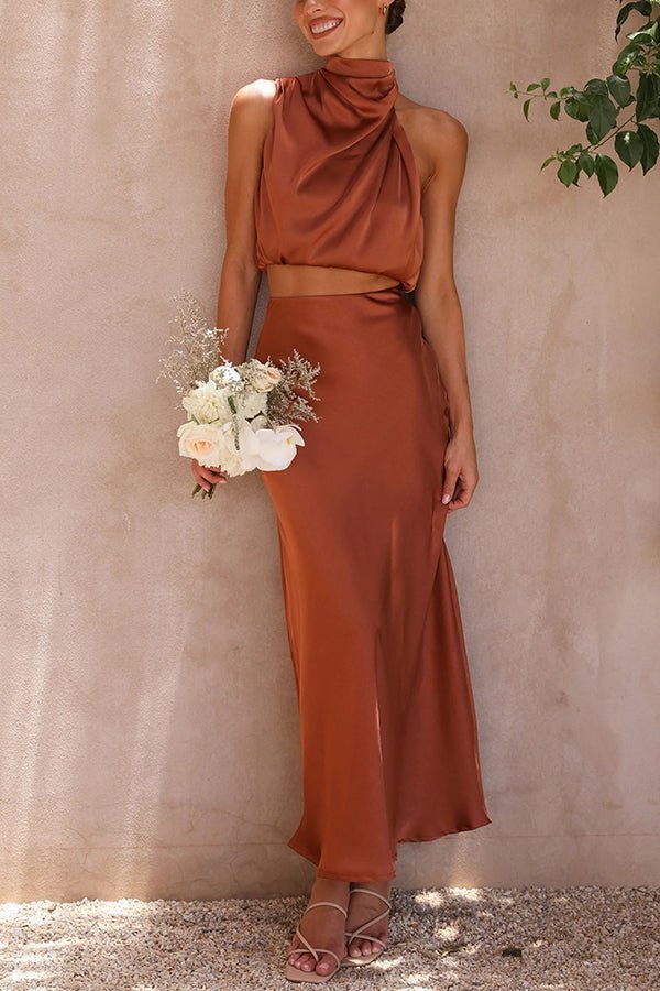 ZEYA - Coralie Two - Piece Satin Wedding Guest Set