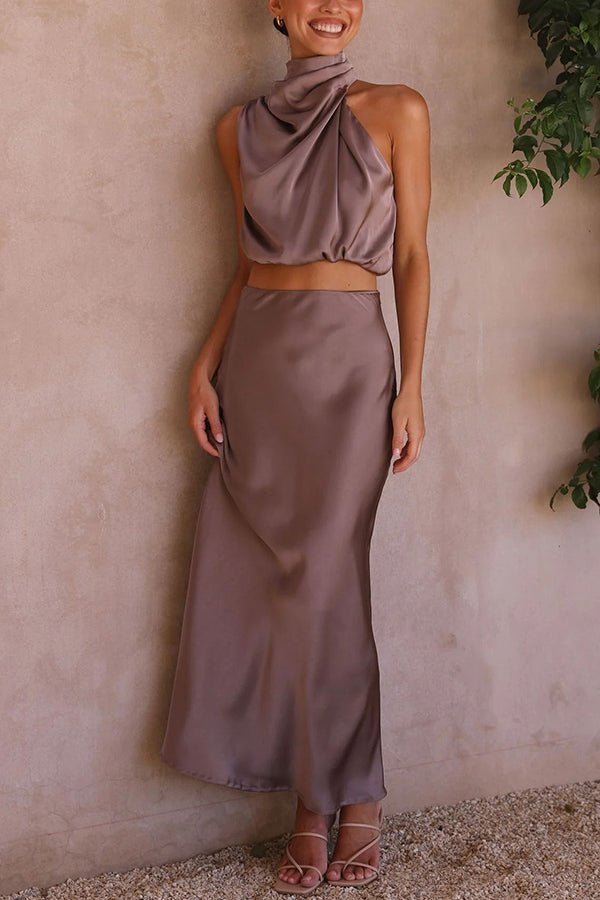 ZEYA - Coralie Two - Piece Satin Wedding Guest Set