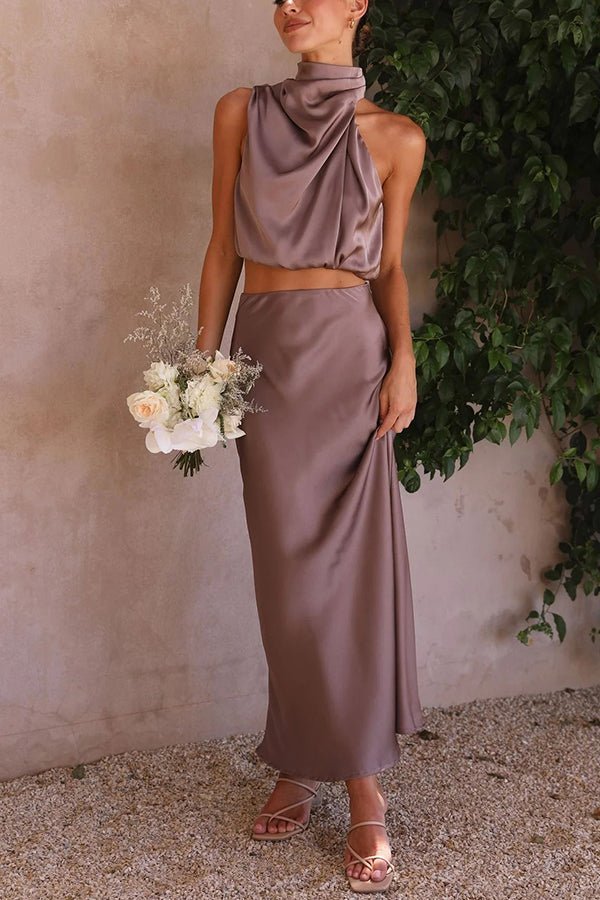 ZEYA - Coralie Two - Piece Satin Wedding Guest Set