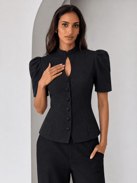 ZEYA - Cosima Stand Collar Top