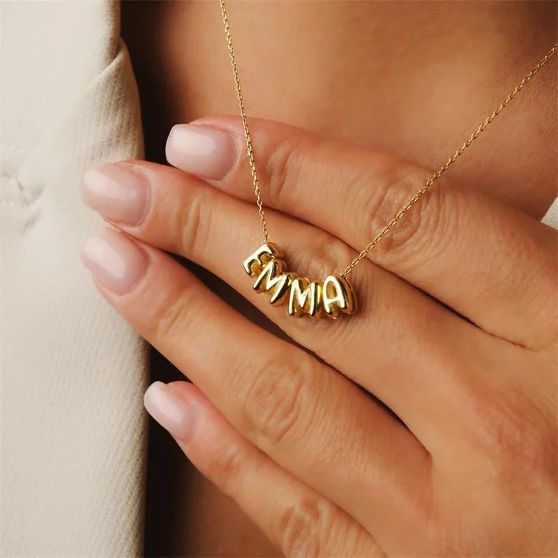 ZEYA - Custom 3D Bubble Name Necklace