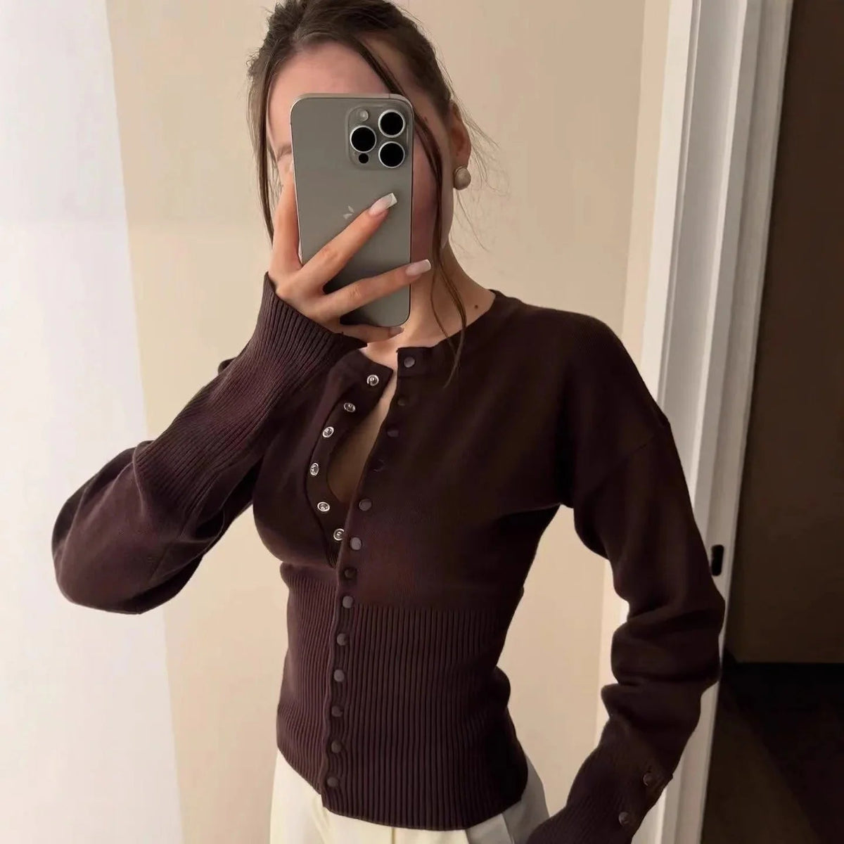 ZEYA - Daenerys Buttoned Slim Cardigan