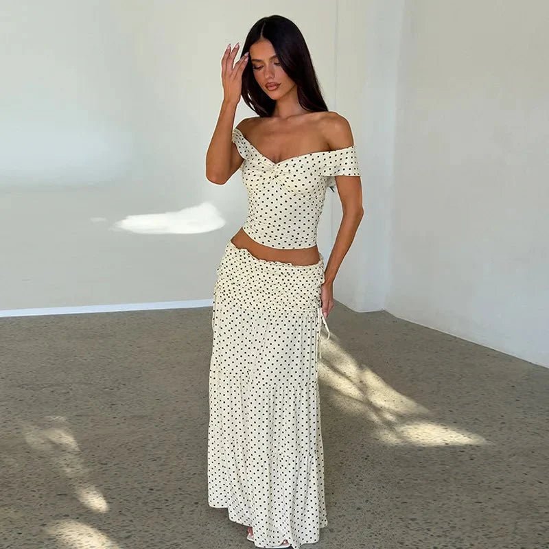 ZEYA - Darlene Off - Shoulder Crop Set