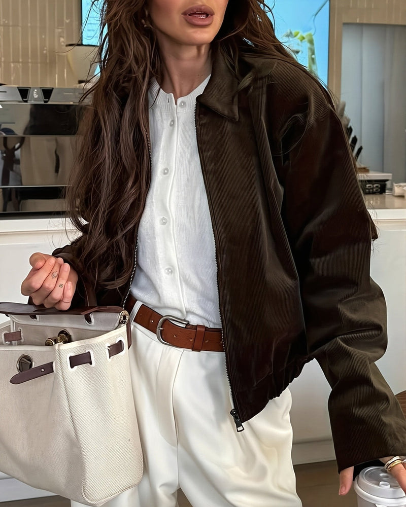 ZEYA - Denise Corduroy Bomber Jacket