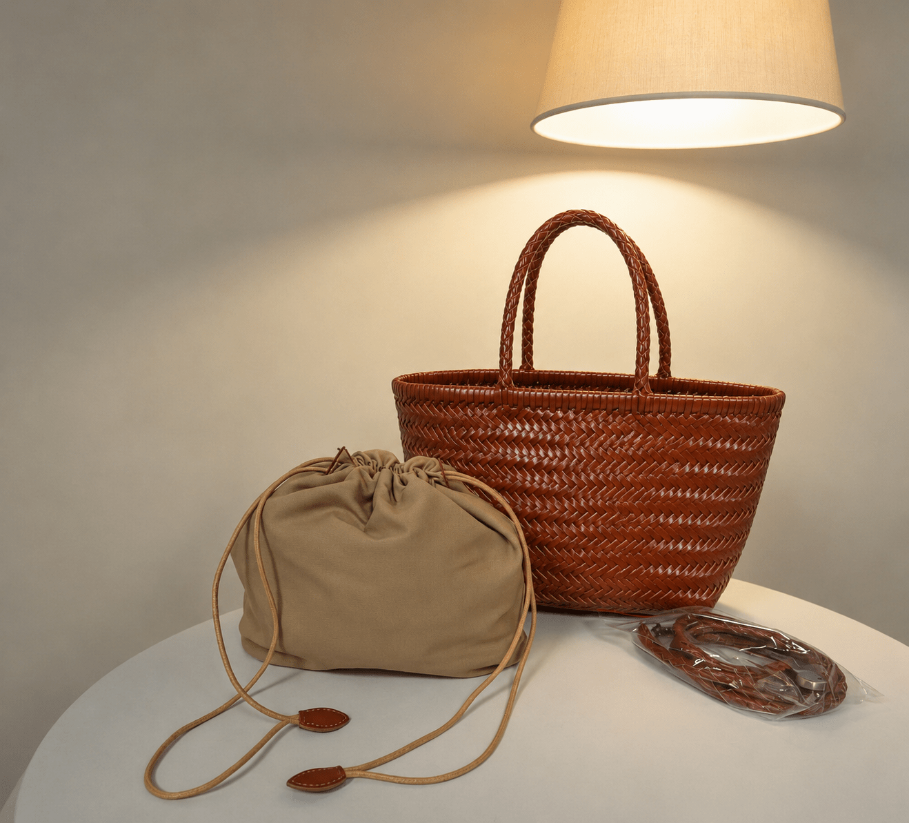 ZEYA - Eira Handwoven Leather Tote Bag