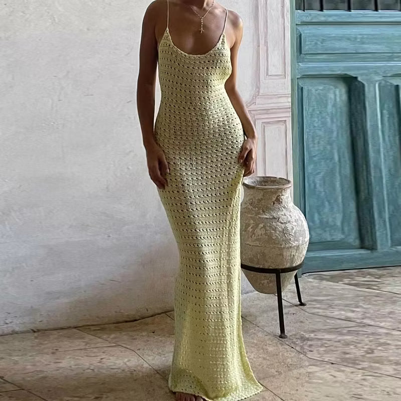 Elena abito slip in crochet