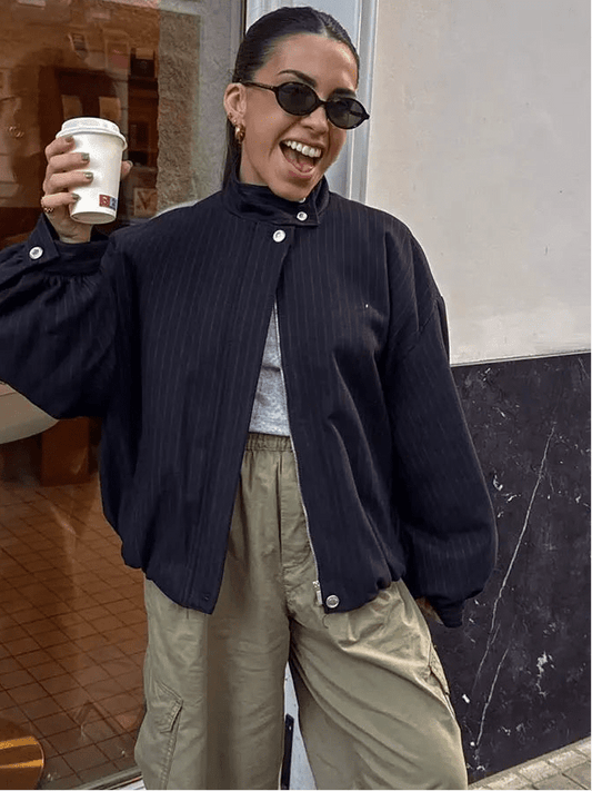 ZEYA - Elena Striped Button Jacket