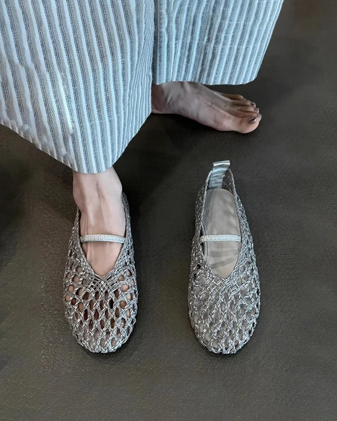 ZEYA - Ella Hollow Woven Flats
