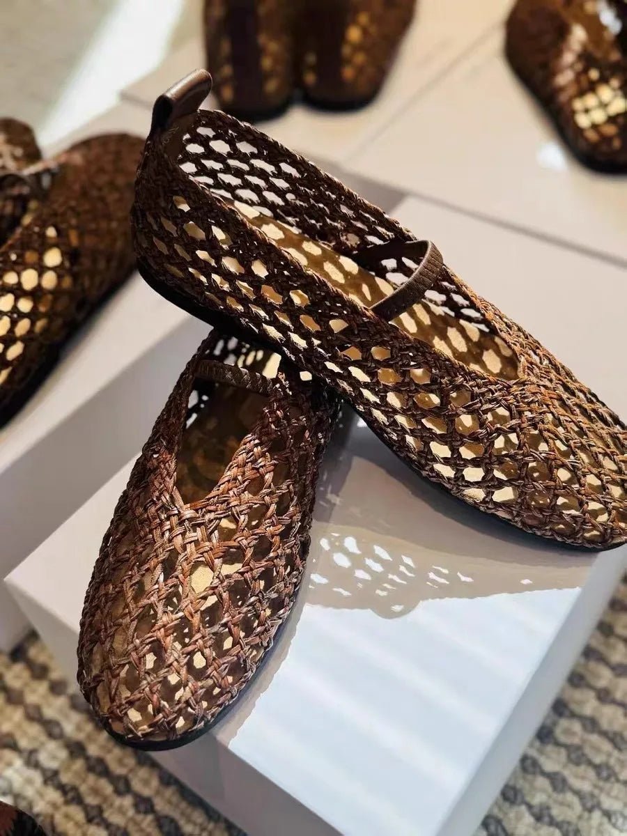 ZEYA - Ella Hollow Woven Flats