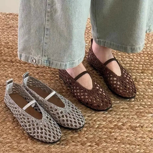 ZEYA - Ella Hollow Woven Flats
