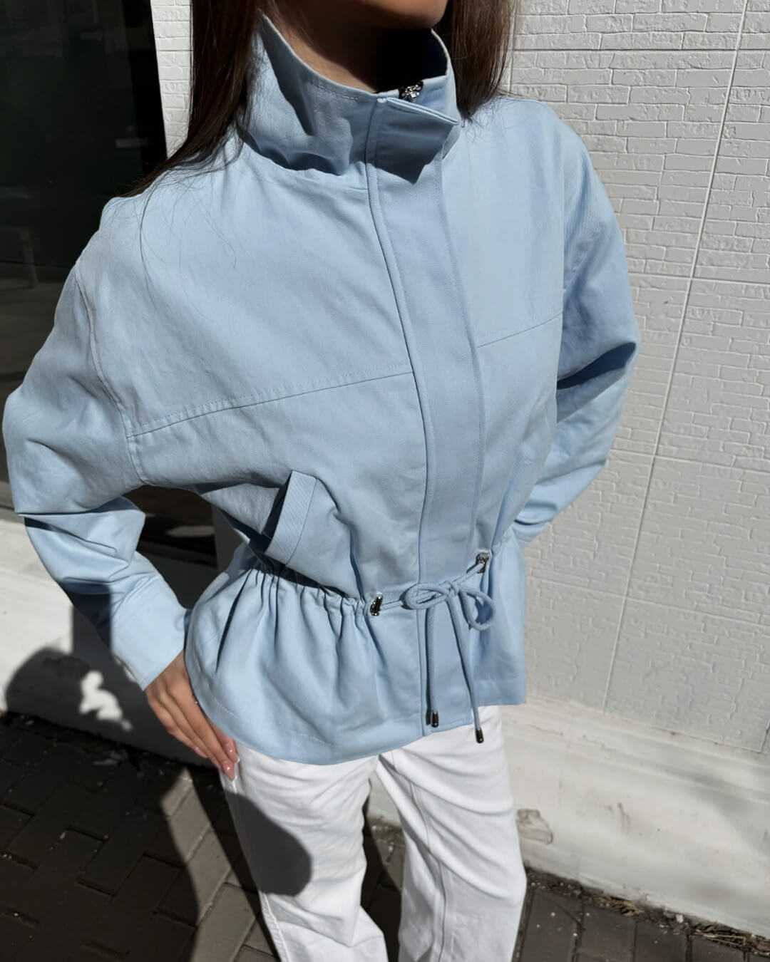 ZEYA - Ellen Drawstring Stand Collar Jacket