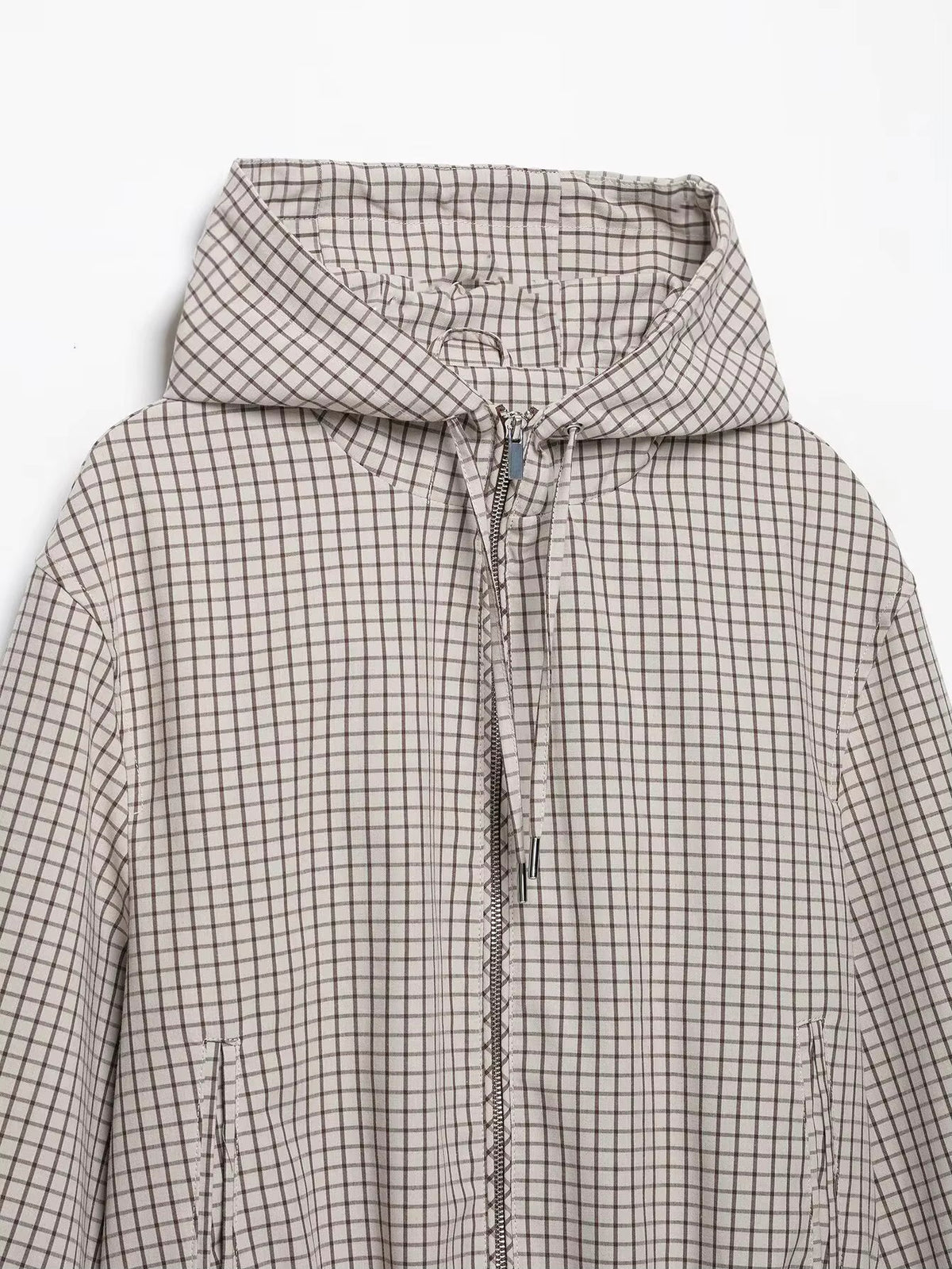 ZEYA - Ellie Plaid Cropped Hooded Jacket