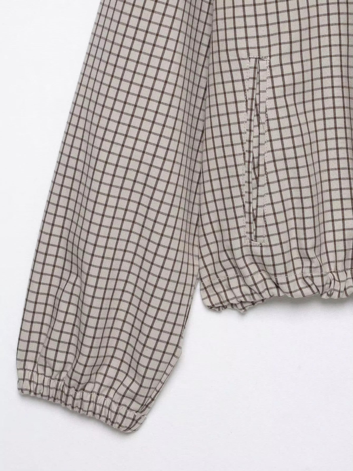 ZEYA - Ellie Plaid Cropped Hooded Jacket