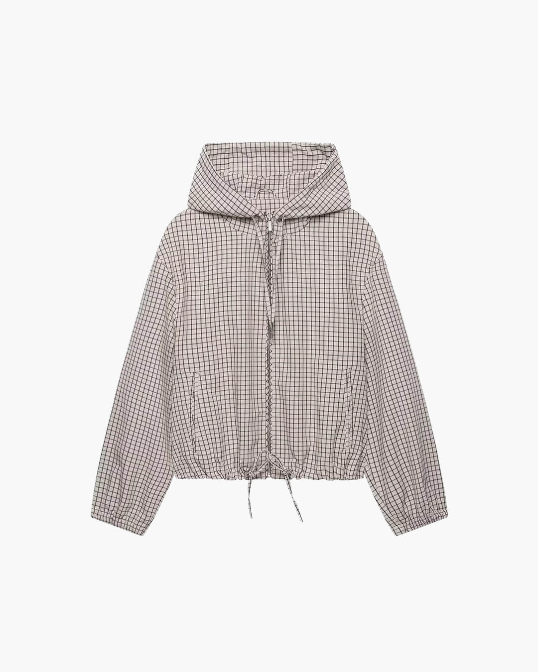 ZEYA - Ellie Plaid Cropped Hooded Jacket