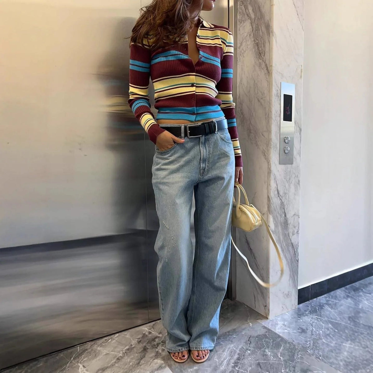 ZEYA - Ellie Striped Knit Cardigan