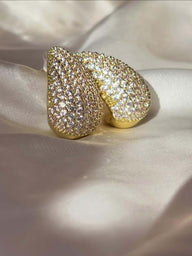 Boucles d'oreilles Eloisa Pavé en forme de larme avec zirconia