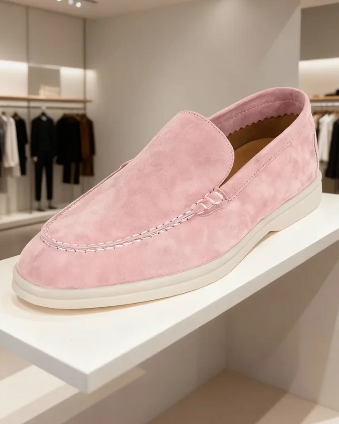 ZEYA - Elvira Suede Flat Moccasin Loafers