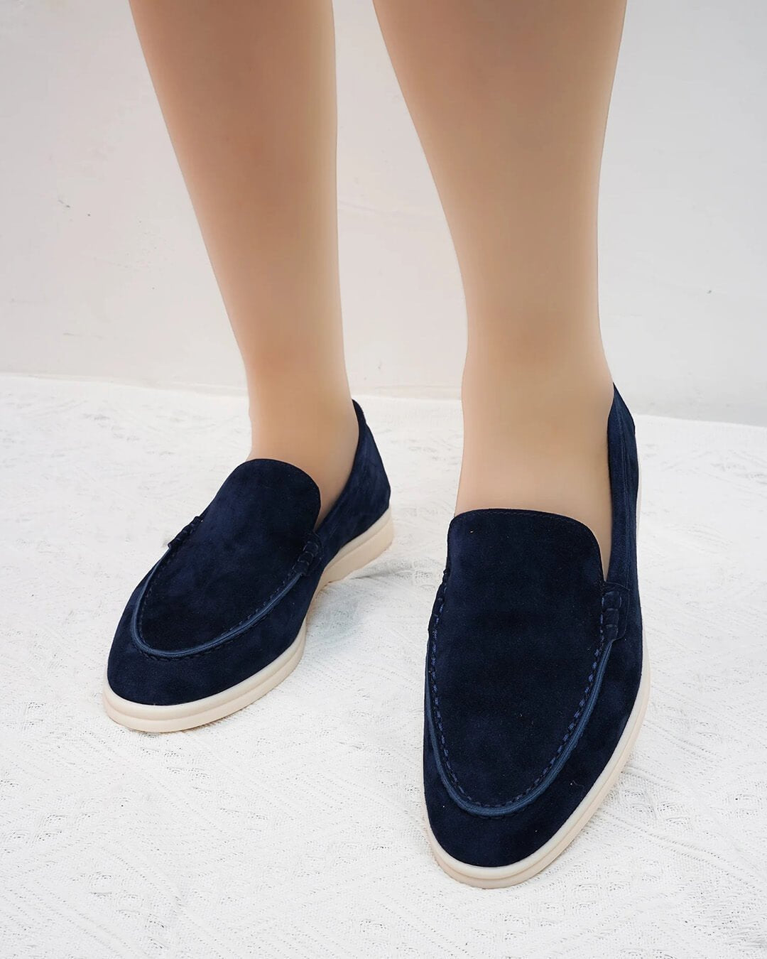 ZEYA - Elvira Suede Flat Moccasin Loafers