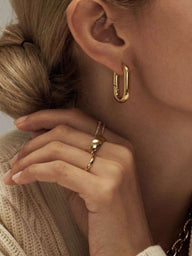 Boucles d'oreilles créoles ovales Emery