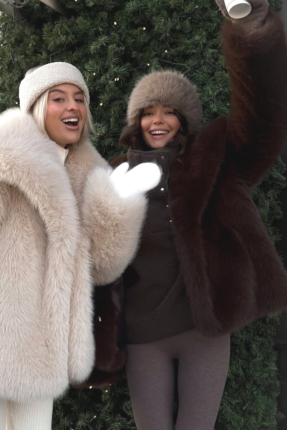 ZEYA - Emilie Puffy Collar Faux Fur Coat
