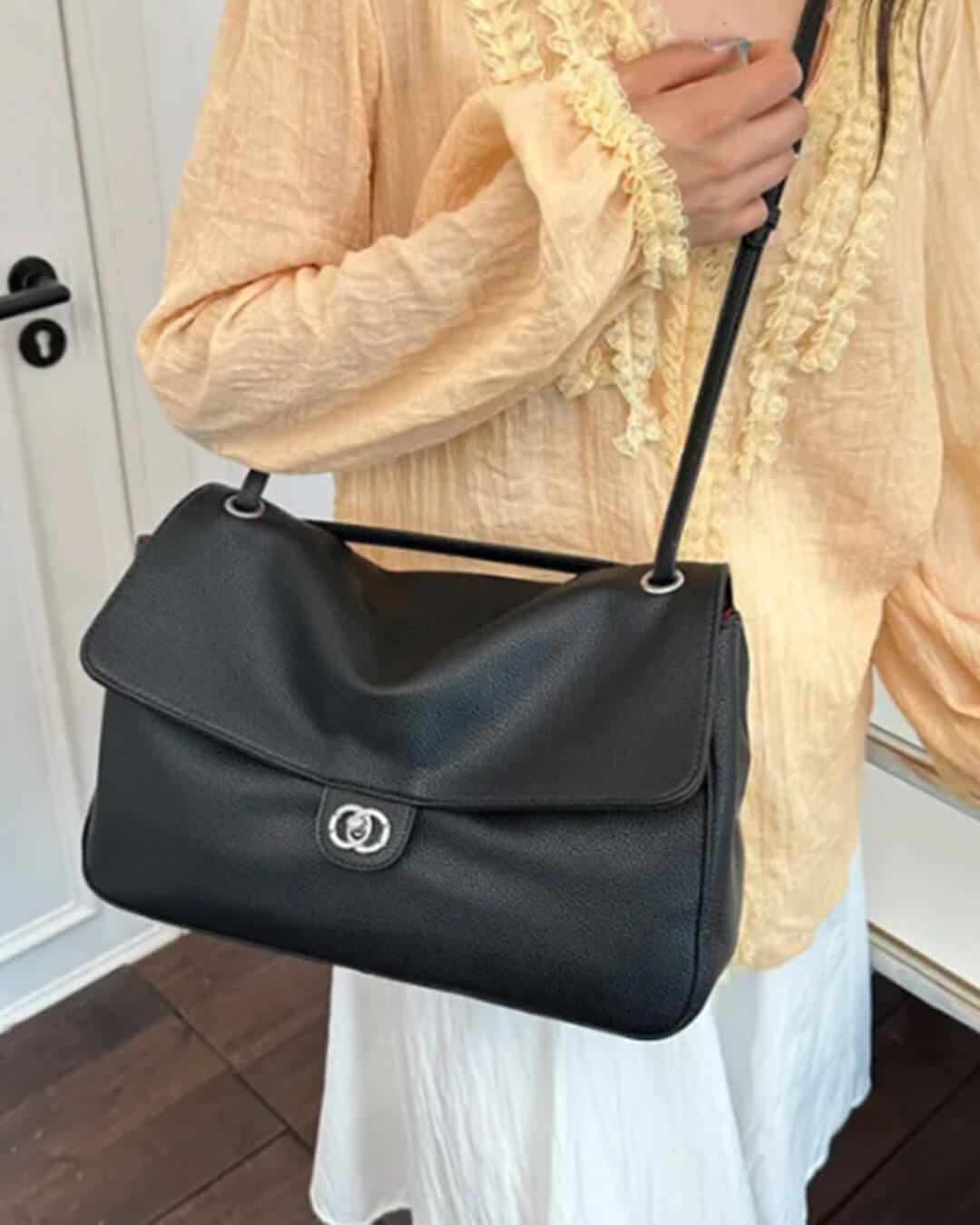ZEYA - Emma Buckle Flap Shoulder Bag